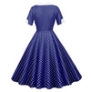 Abito Vintage A Pois Blu Anni '50