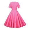 Abito Vintage A Pois Rosa Anni '50