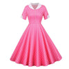 Abito Vintage A Pois Rosa Anni '50