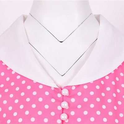 Abito Vintage A Pois Rosa Anni '50