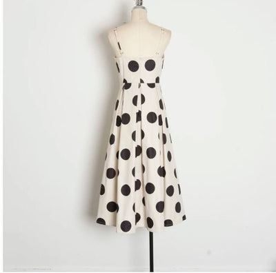 Abito Vintage A Pois Bianchi