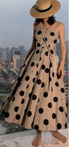 Abito Vintage A Pois Bianchi