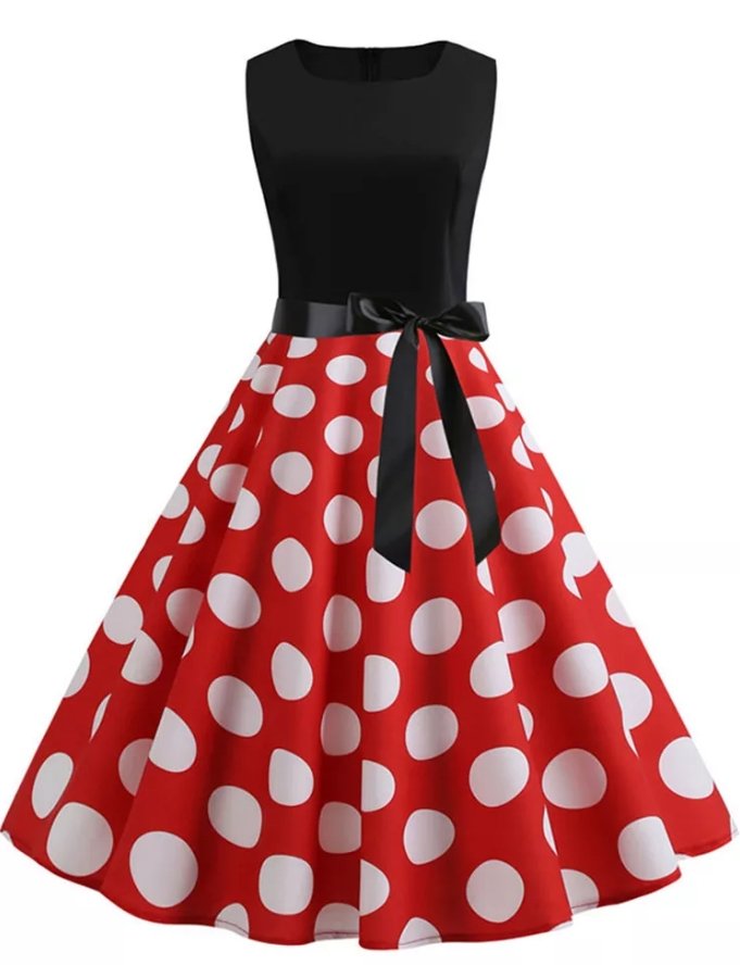 Abito Vintage Inglese Rosso