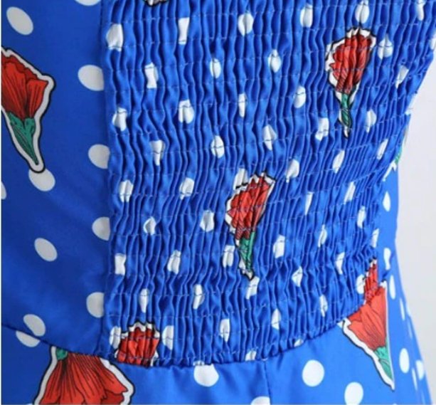 Abito Vintage Anni '50 Con Spalle Scoperte