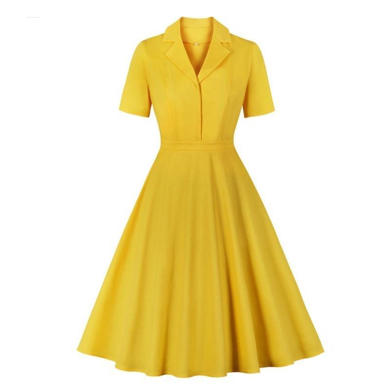 Abito Vintage Anni '50 Giallo
