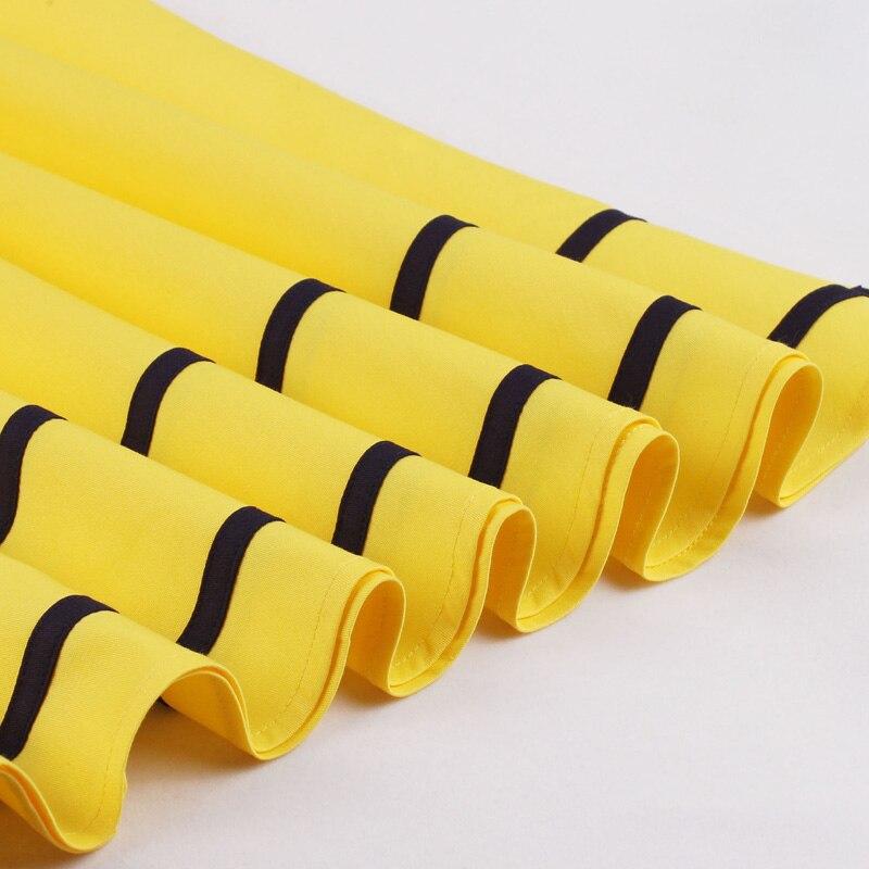 Abito Vintage Anni '50 Blu Scuro E Giallo