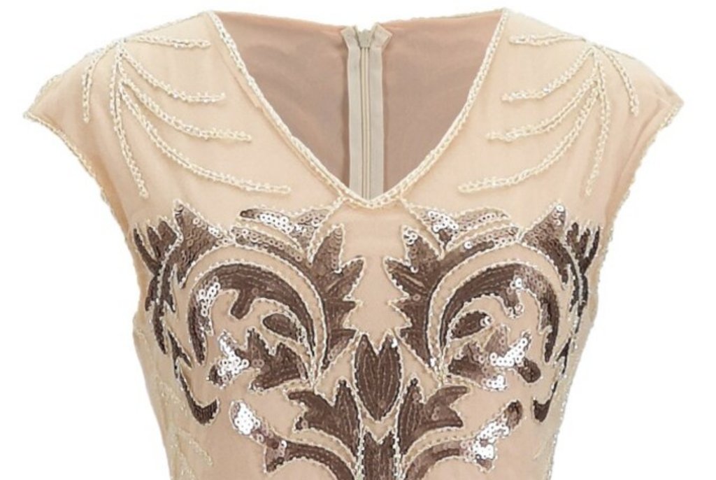 Abito Retrò Vintage Anni '20 Beige