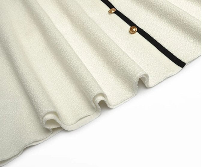 Abito Bianco Artistico Vintage Anni '40