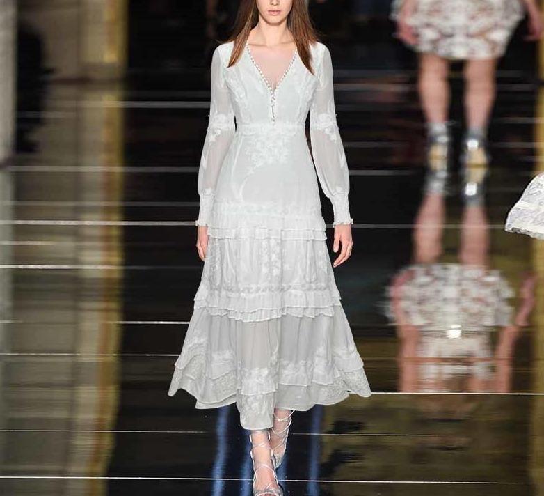 Lanterna Bianca Abito Vintage Anni '40