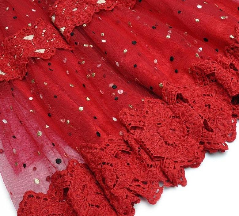 Abito Da Sera Rosso Vintage Anni '40