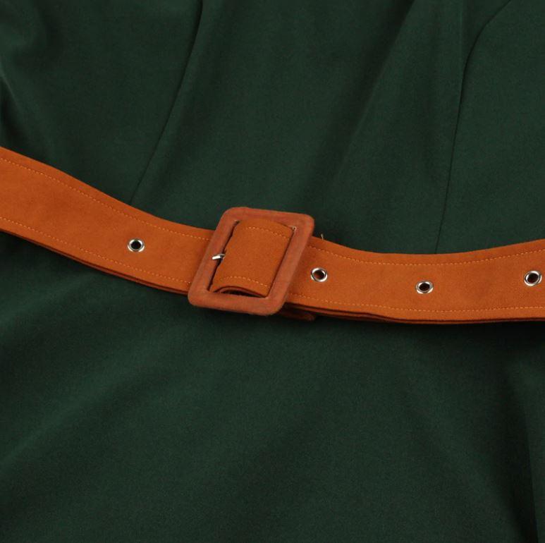 Abito Vintage Autunnale Verde