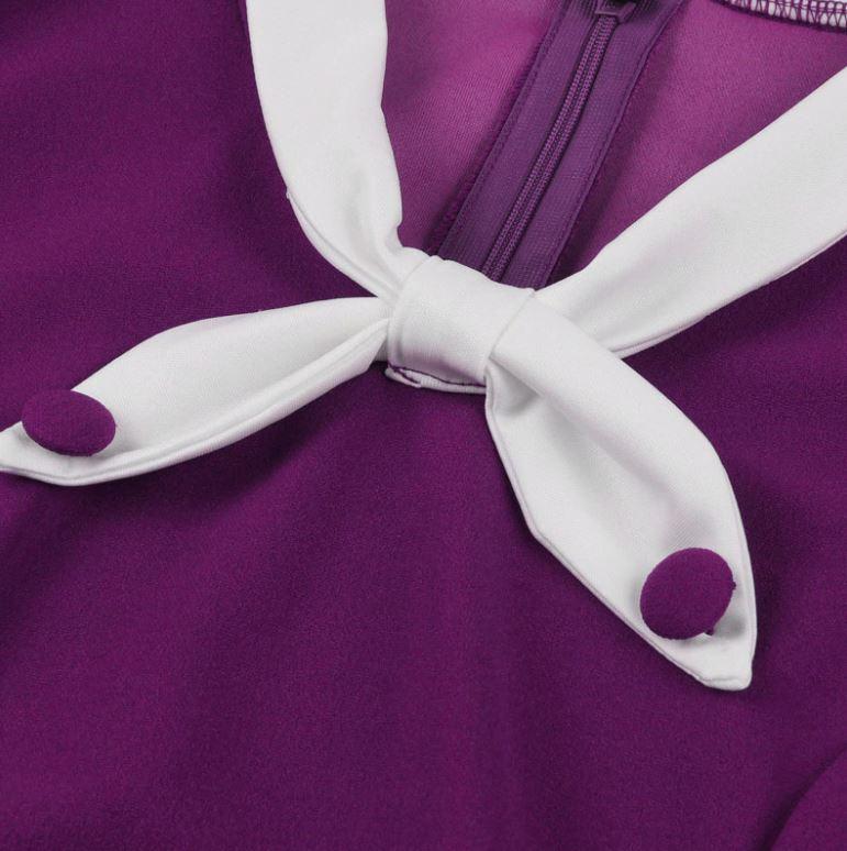 Abito Vintage Autunnale Viola