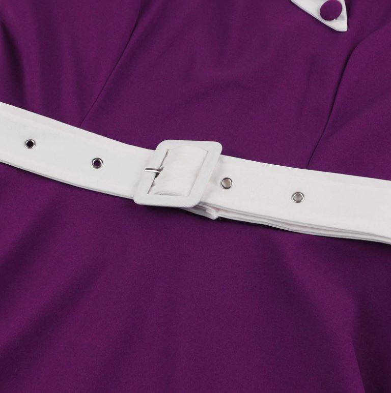 Abito Vintage Autunnale Viola