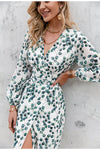 Abito Vintage Bianco E Verde