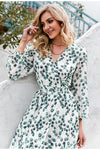 Abito Vintage Bianco E Verde