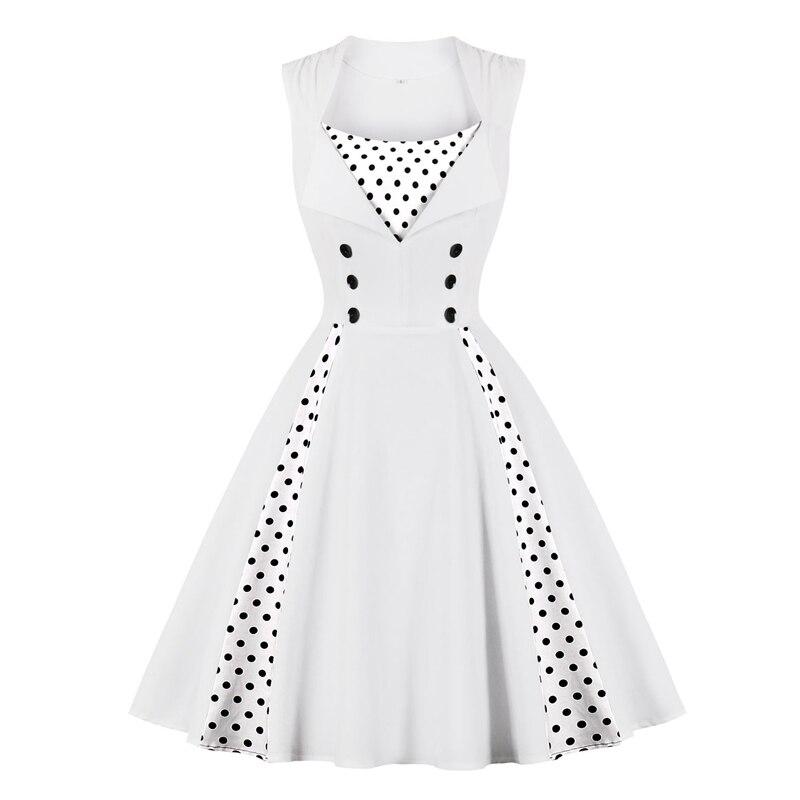 Abito Rockabilly Bianco Vintage