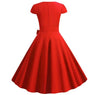 Abito Vintage Con Cintura Rossa