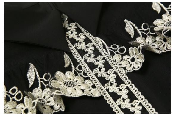 Abito Vintage Nero Con Colletto Alla Peter Pan