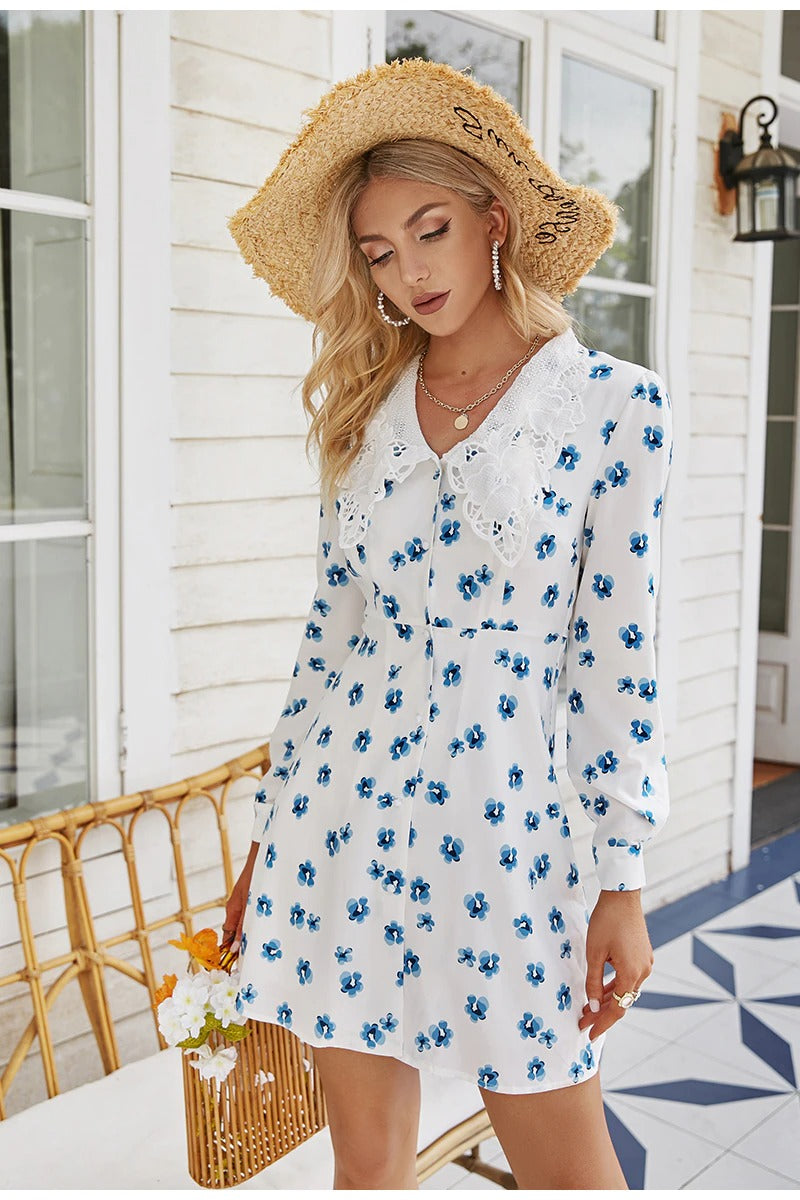 Abito Vintage Con Colletto Alla Peter Pan