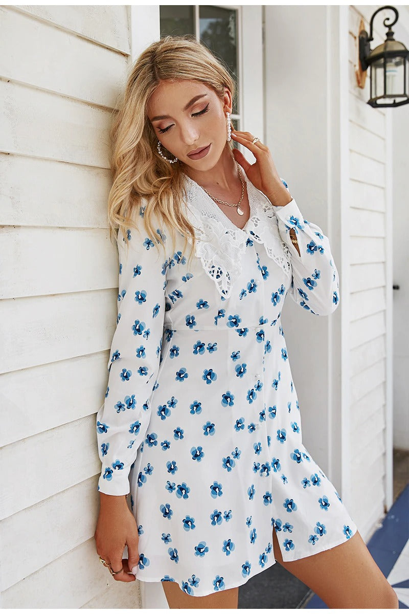 Abito Vintage Con Colletto Alla Peter Pan