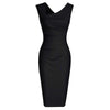 Abito Chic Vintage A Matita Nero