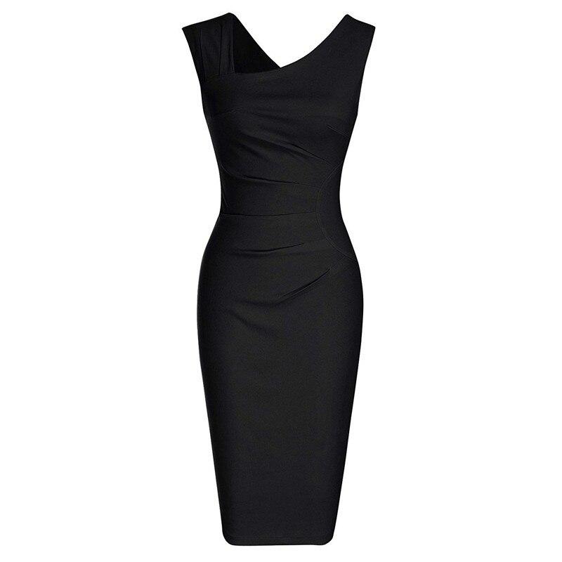 Abito Chic Vintage A Matita Nero