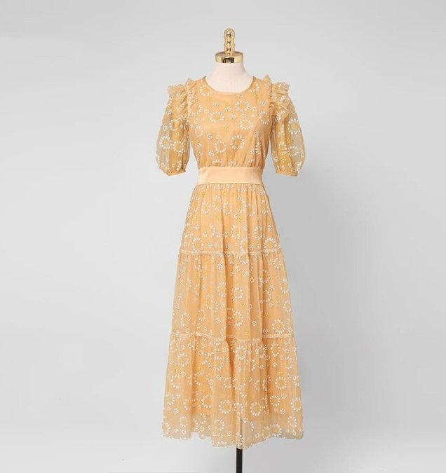 Abito Vintage Di Qualità Arancione