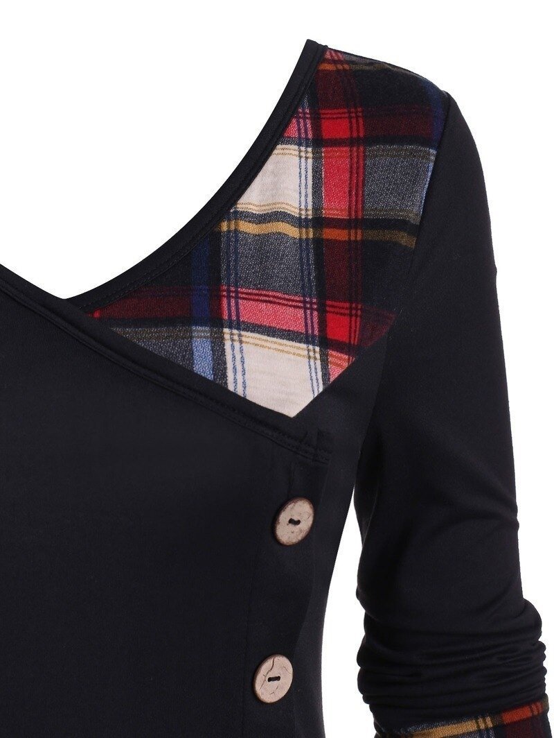 Abito Vintage Scozzese Nero