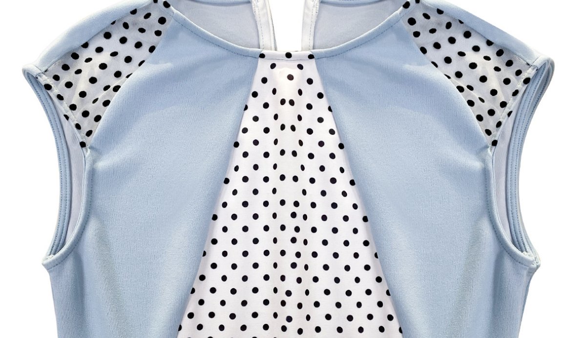 Abito Vintage A Pois Blu Da Donna