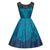 Abito Vintage Taglie Forti In Pizzo Rockabilly Blu