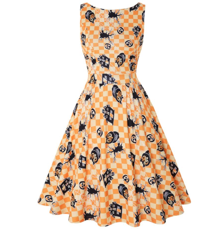 Abito Vintage Taglie Forti Di Halloween