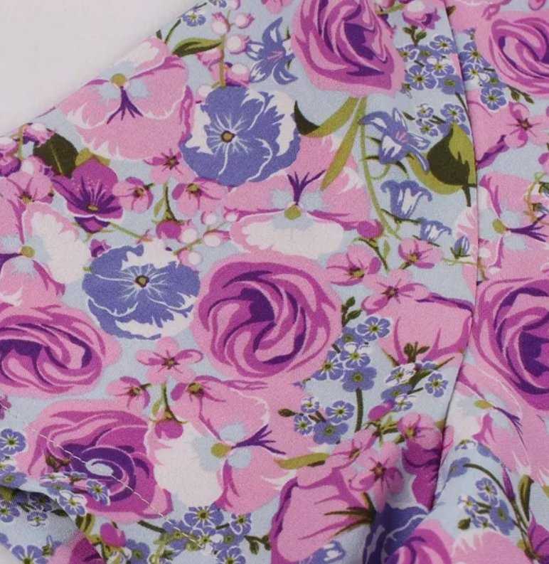 Abito Vintage Viola A Vita Alta Taglie Forti