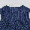 Abito Vintage Taglie Forti A Pois Blu