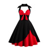 Abito Vintage Rosso Nero Taglie Forti