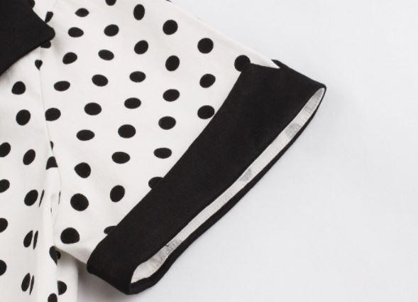 Abito Vintage Swing Taglie Forti Bianco Nero