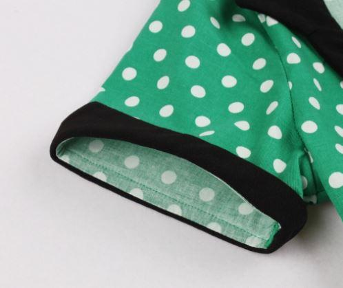 Abito Svasato Vintage Taglie Forti Verde Nero