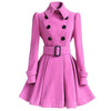 Abito Vintage Invernale In Lana Rosa