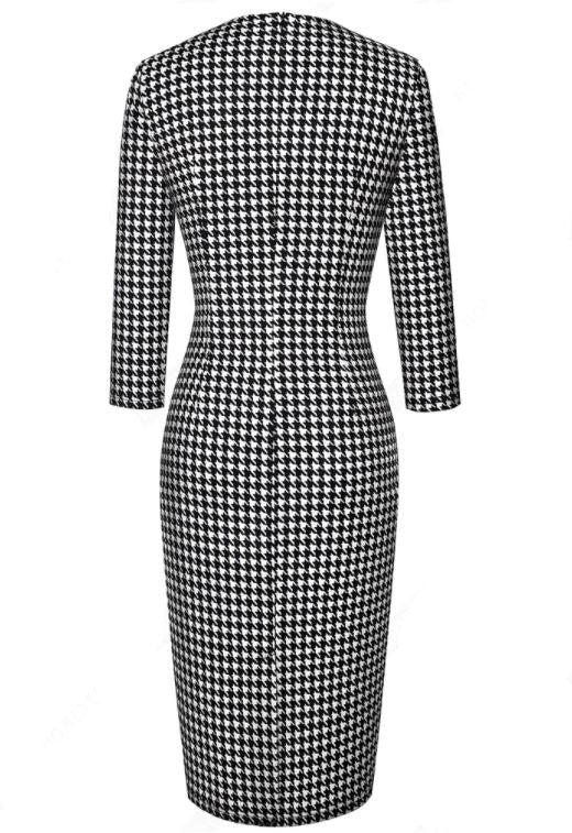 Abito Vintage Invernale In Bianco E Nero