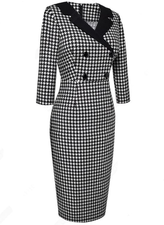 Abito Vintage Invernale In Bianco E Nero