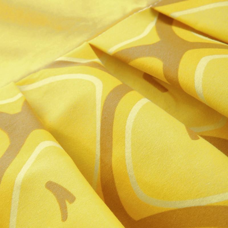 Abito Vintage Plissettato Giallo