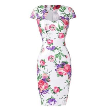 Abito Vintage Da Giorno Bianco