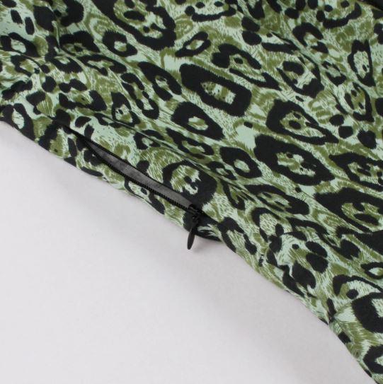 Abito Leopardato Vintage Verde
