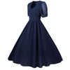Abito Lungo Vintage Anni '50 Blu