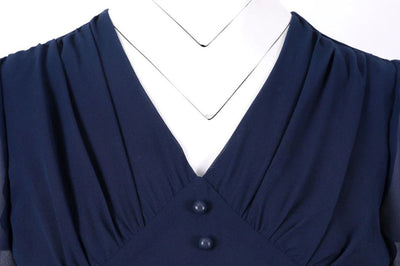 Abito Lungo Vintage Anni '50 Blu