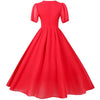 Abito Lungo Rosso Vintage Anni '50