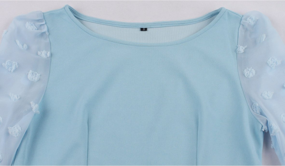 Abito Vintage Lungo Boho Blu