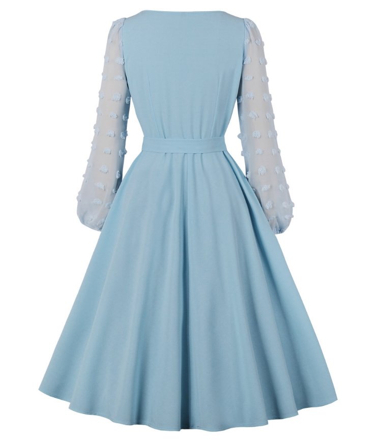 Abito Vintage Lungo Boho Blu