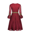 Abito Vintage Lungo Boho Rosso