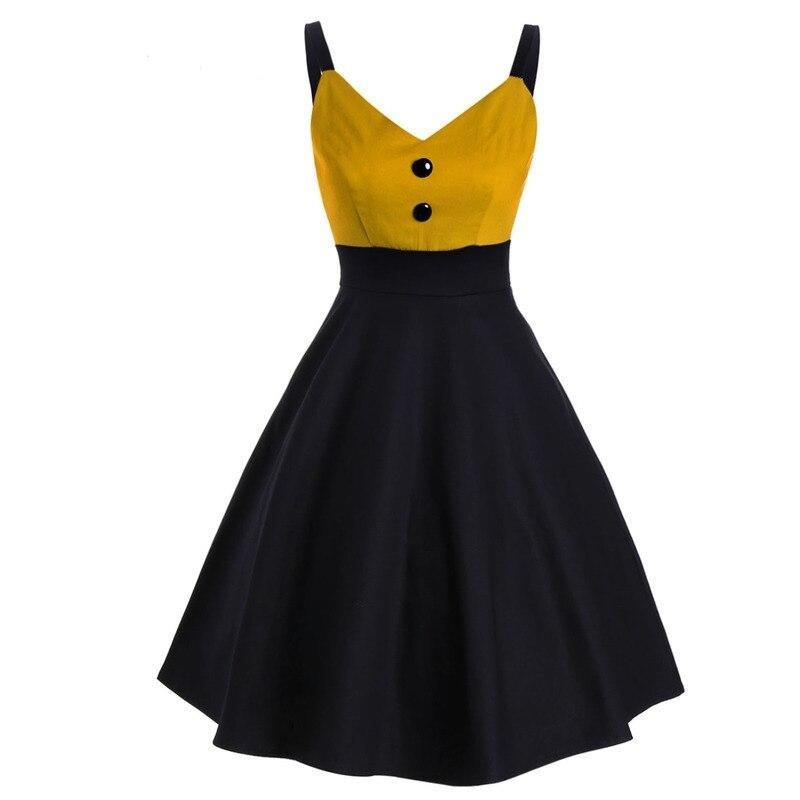 Abito Vintage Midi Giallo