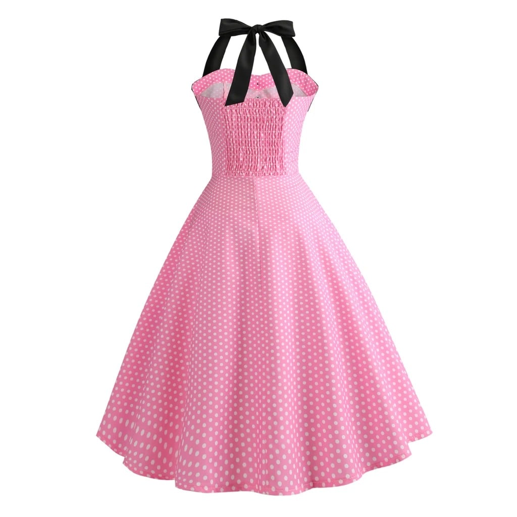 Abito Vintage A Pois Rosa Pin-Up